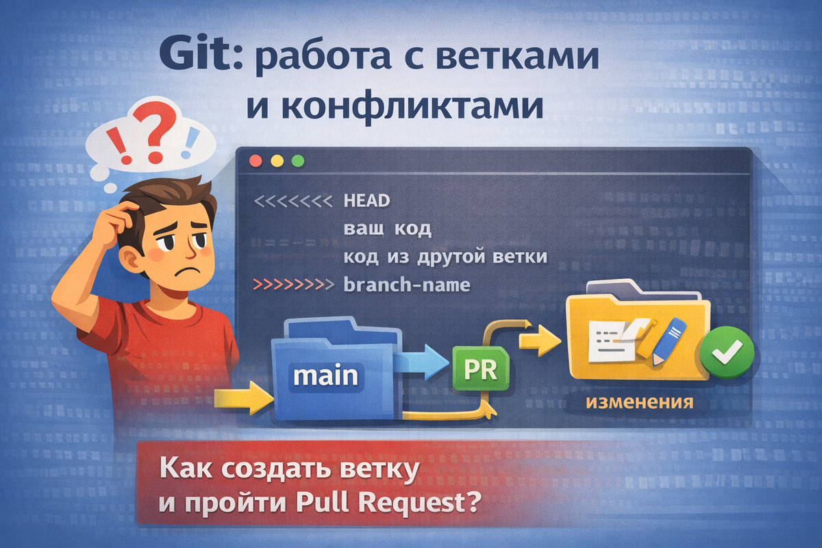 Git: работа с ветками, конфликтами и Pull Request